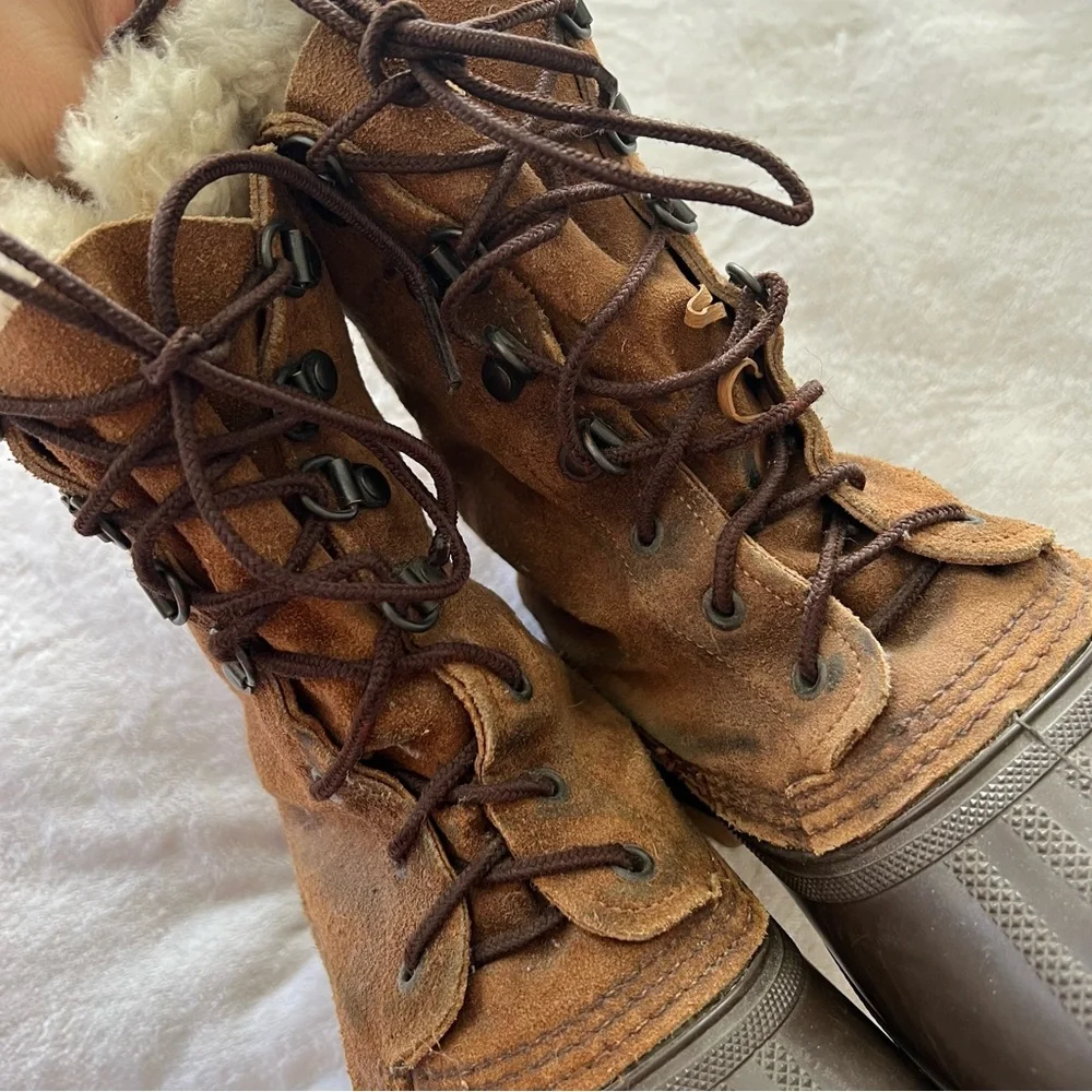 SOREL Vintage Kaufman Steel Shank Winter Snow Boots Size 9 Men